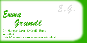 emma grundl business card